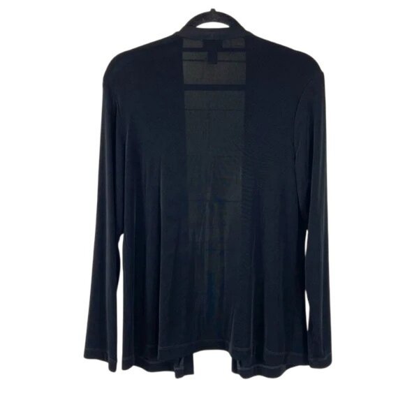 Chico’s Travelers Slinky Black Open Front Cardigan Size: 3 - Picture 1 of 3